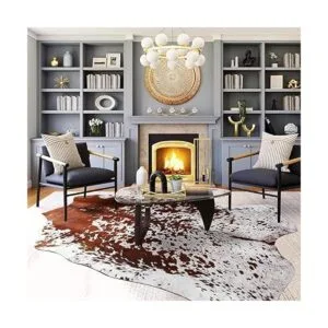 EASYCOZY Alfombra de piel de vacuno sintética alfombra_5