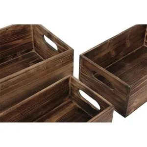 Juego de 3 cajas de madera envejecidas para exhibición_5