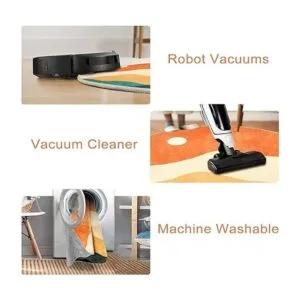 Sungea Alfombra redonda abstracta para dormitorio 4 pies_4