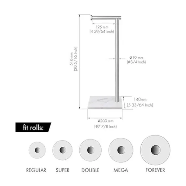 KES BPH285S12 Soporte de papel higiénico de mármol_4