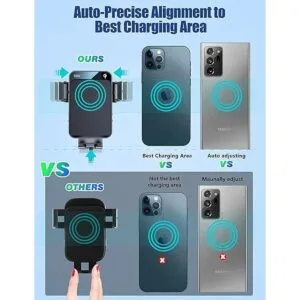 MOKPR Cargador inalámbrico para automóvil soporte para_4