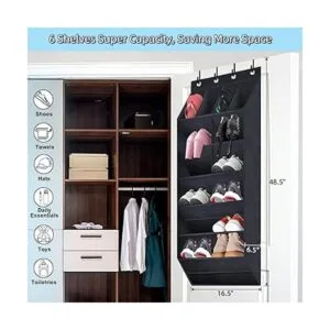 2 Pack Over The Door Shoe Organizer Hanging Shoe Organizer_3