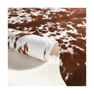 EASYCOZY Alfombra de piel de vacuno sintética alfombra_6
