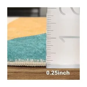 Sungea Alfombra redonda abstracta para dormitorio 4 pies_2