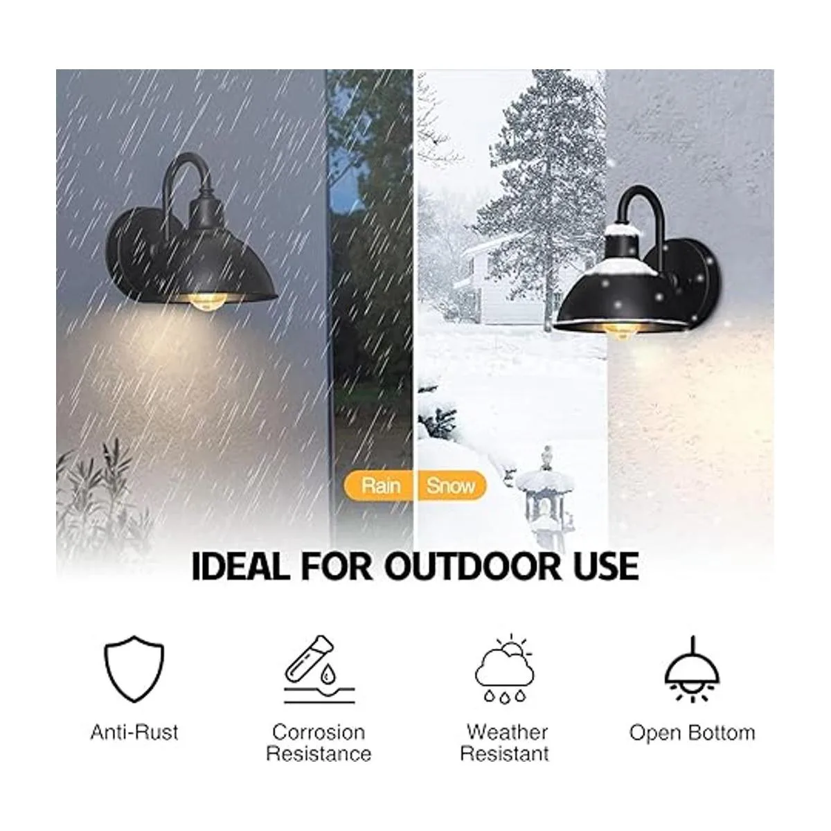 Naurham Luz de cuello de cisne con luz de granero_2