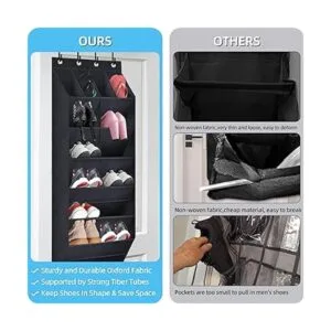 2 Pack Over The Door Shoe Organizer Hanging Shoe Organizer_7