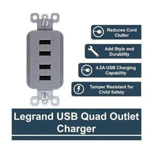 Legrand Radiante 15 Amp Decorator Outlet de pared con_2