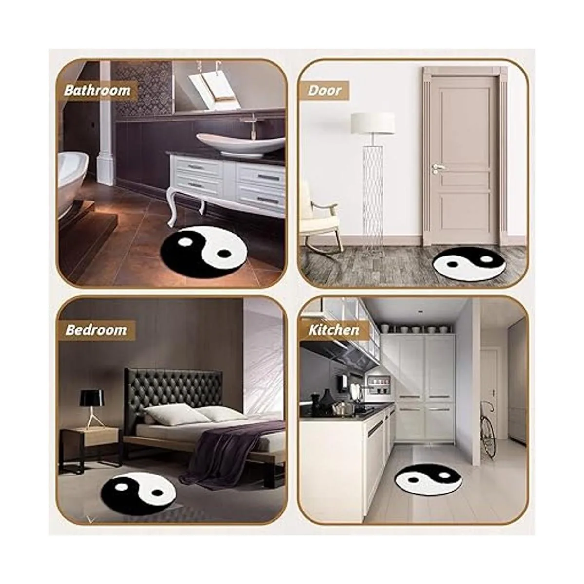 Ying Yang Alfombra decorativa Yin Yang alfombra circular_7