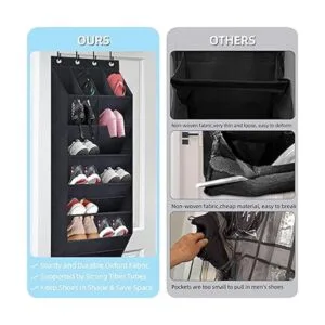2 Pack Over The Door Shoe Organizer Hanging Shoe Organizer_6