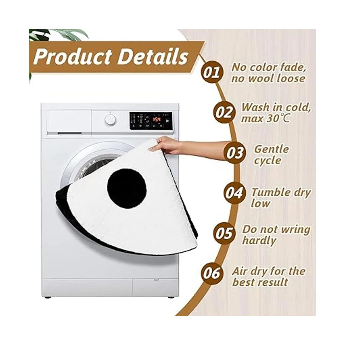 Ying Yang Alfombra decorativa Yin Yang alfombra circular_5