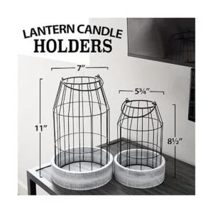 Decoración rústica de farol de granja elegantes linternas_5