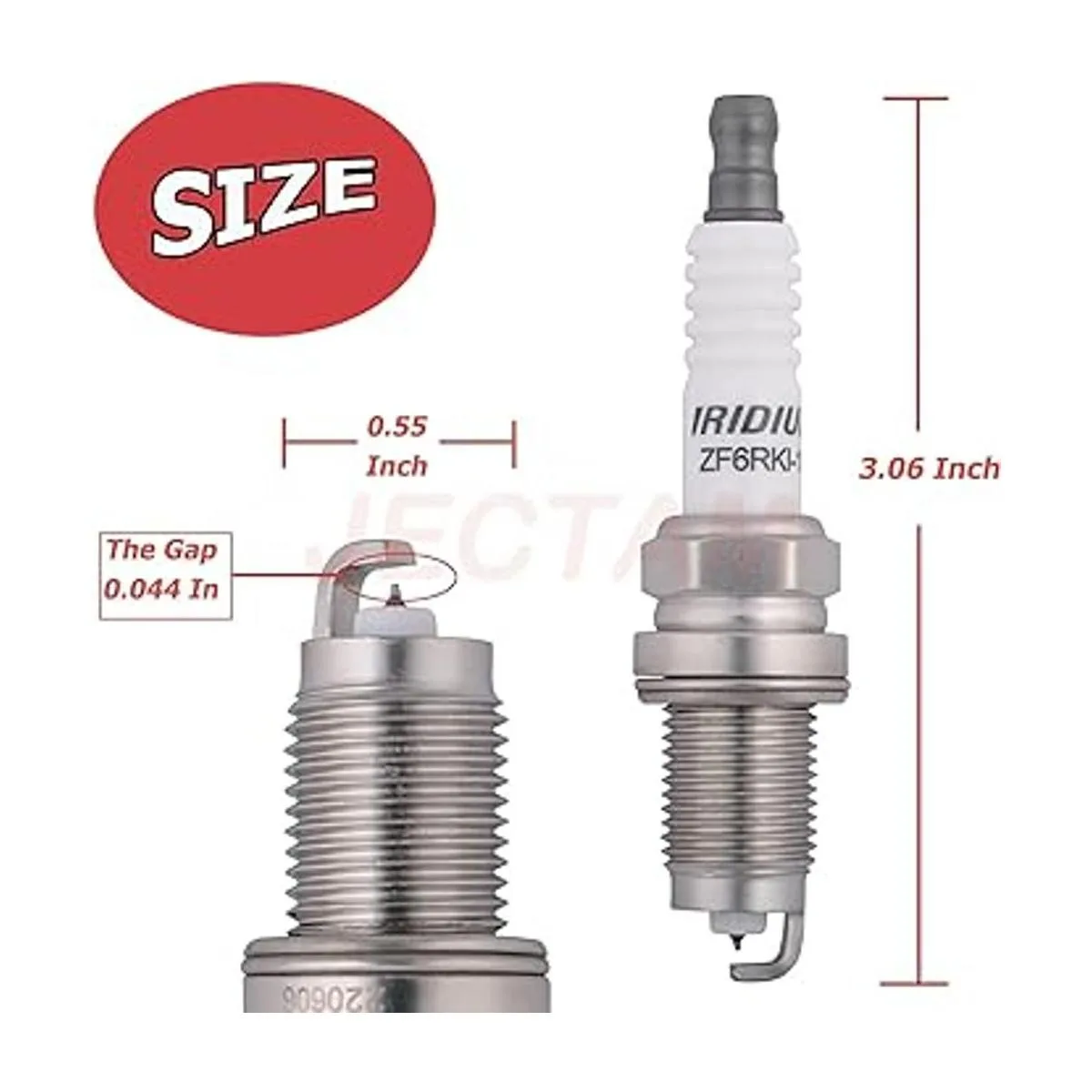 Jectam Bujía iridio 6 piezas IZFR6K11 6994 compatible con_3