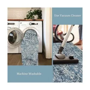 Morebes Alfombra persa vintage de 2 x 6 pulgadas lavable_3