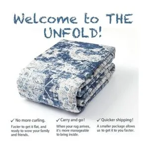 JINCHAN Alfombra persa de 3 x 5 pies color azul oscuro_6