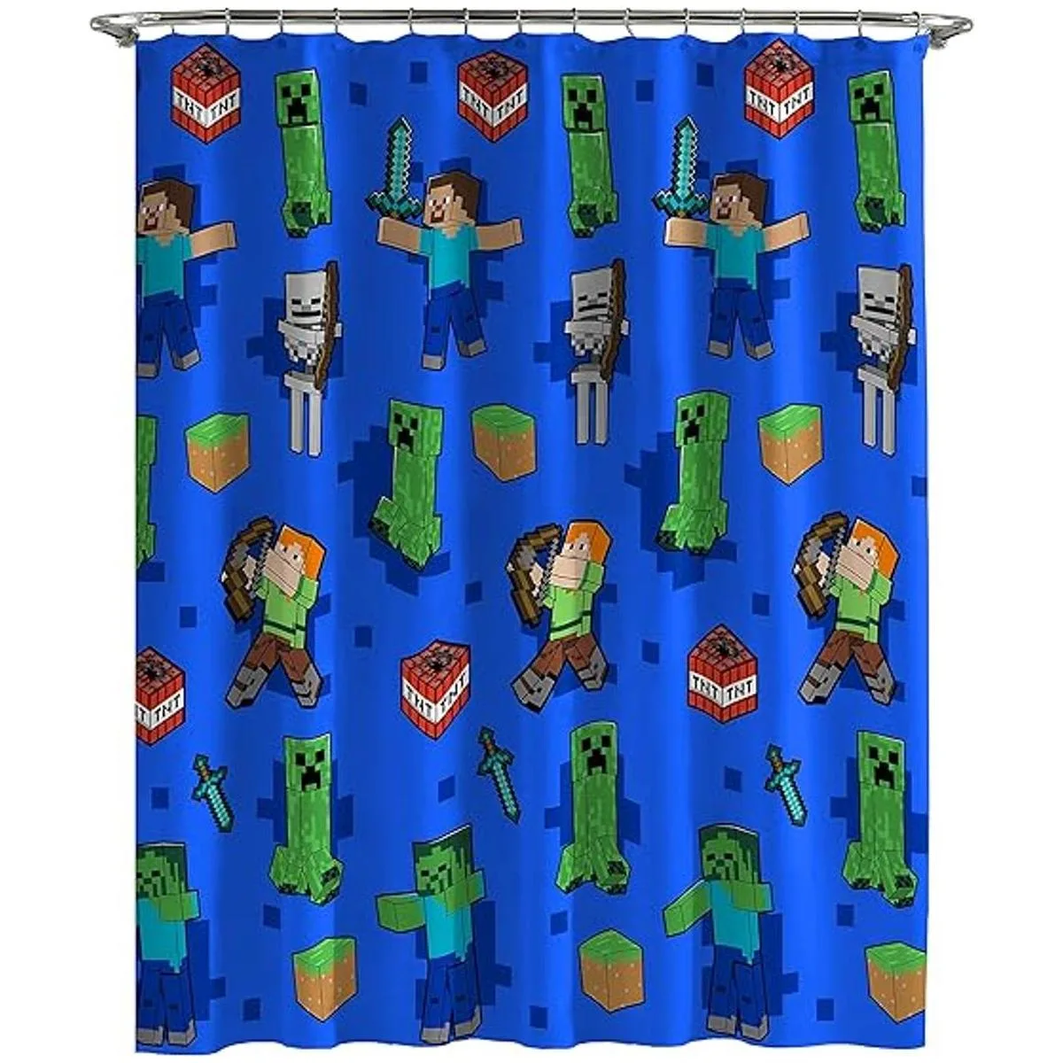 Minecraft Creeper TNT Juego de baño de 14 piezas incluye_2