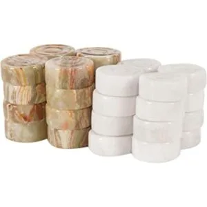 RADICALn Juegos de mesa grandes de ónix blanco y verde_1