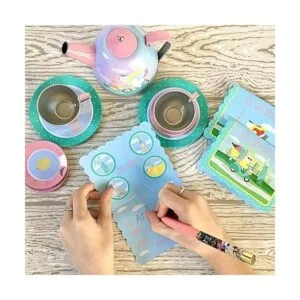 Bright Stripes Animal Tourists Tin Tea Set 15 Piece in_3