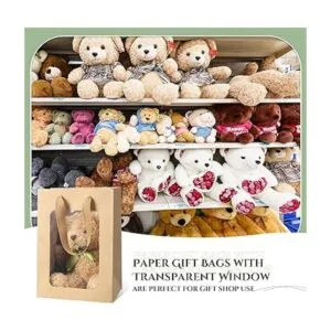 50 bolsas de regalo de papel con ventana transparente_4