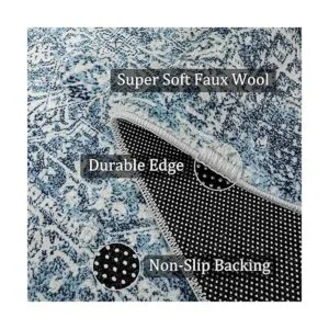 Morebes Alfombra persa vintage de 2 x 6 pulgadas lavable_2