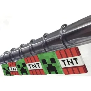 Minecraft Creeper TNT Juego de baño de 14 piezas incluye_3