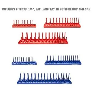 OEMTOOLS 22237 Juego de 6 bandejas de enchufe SAE y_4