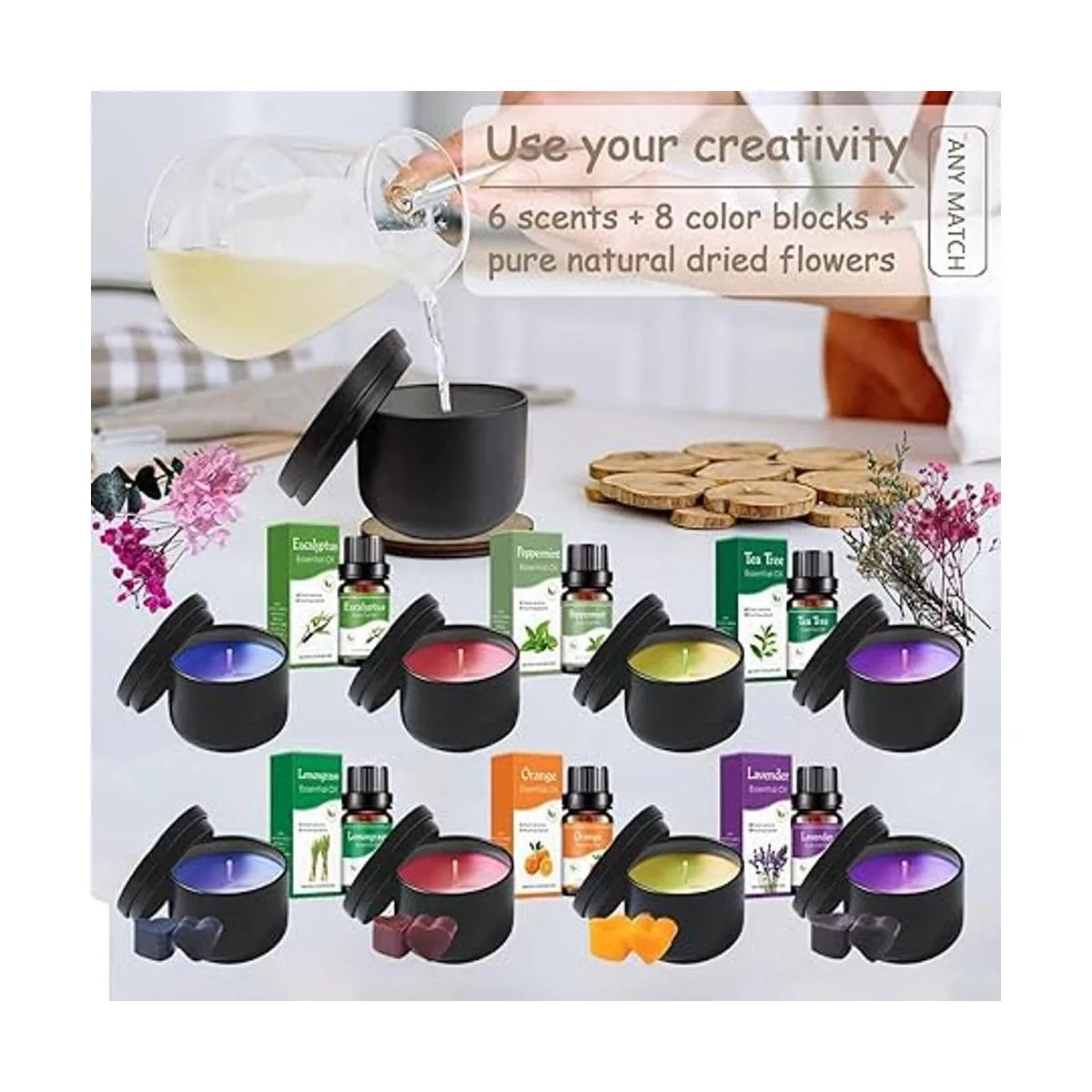 FAIRYELF Kit de fabricación de velas con derretidor de_6