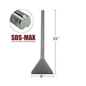 JACKCHEN Azulejo de 6 pulgadas de ancho y vástago SDSMax_5