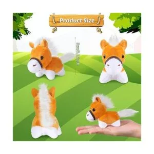 24 piezas de animales de peluche de caballo a granel de_3
