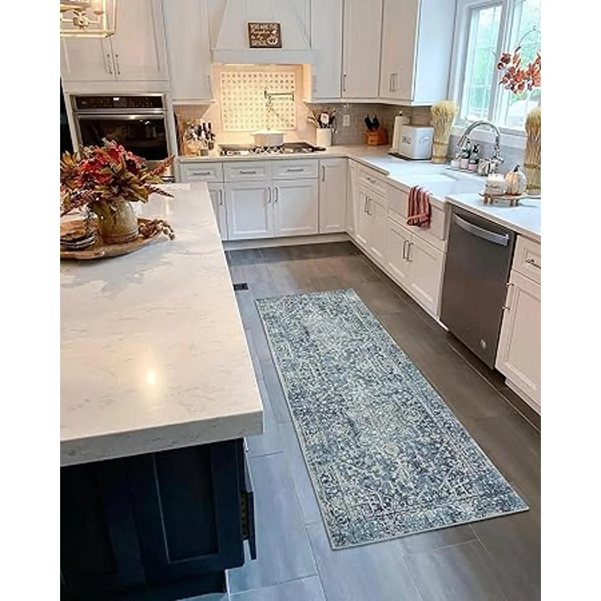 Morebes Alfombra persa vintage de 2 x 6 pulgadas lavable_4