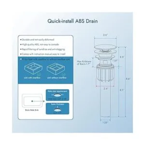 Cinwiny Grifo de lavabo SUS304 de 4 pulgadas de níquel_5