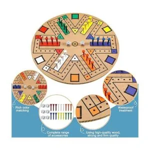 Juego de mesa de pista rápida de madera de 3 a 6 jugadores_4