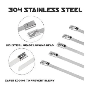 Bridas de metal 500 unidades acero inoxidable de grado_3