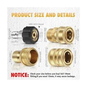 Juego de 16 adaptadores de lavadora a presión kit de_2