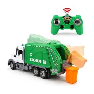 Juguetes de camión de basura con control remoto a escala_2