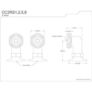 Kingston Brass CC2RS8 Elevador de 2.3 in para montaje en_2