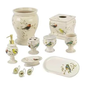 Avanti Linens Cesta de basura para pájaros dorados color_3