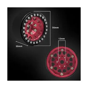 Globact 4 ruedas de 1.9 pulgadas RC Beadlock RC Rim Hub RC_3