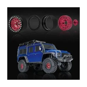 Globact 4 ruedas de 1.9 pulgadas RC Beadlock RC Rim Hub RC_4