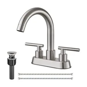 Cinwiny Grifo de lavabo SUS304 de 4 pulgadas de níquel_1