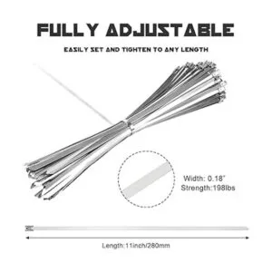 Bridas de metal 500 unidades acero inoxidable de grado_4