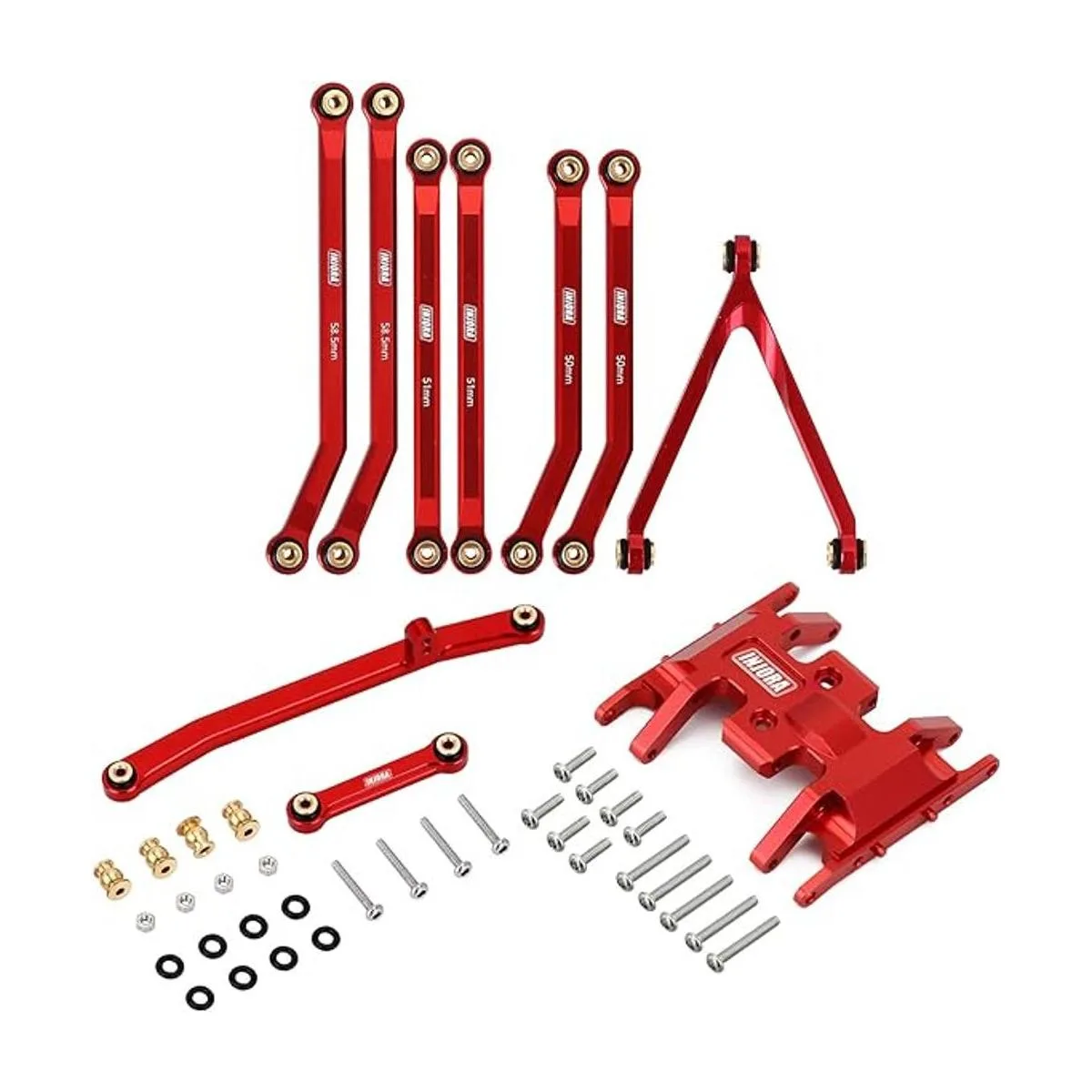 INJORA Juego de eslabones de chasis CNC de alta holgura_1