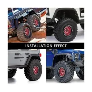 Globact 4 ruedas de 1.9 pulgadas RC Beadlock RC Rim Hub RC_5