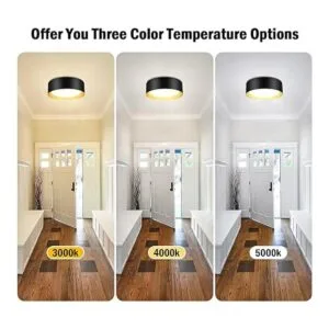 BrightHome Lámpara de techo empotrada negra equivalente a_4