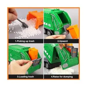 Juguetes de camión de basura con control remoto a escala_4