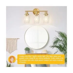 Lámpara de pared de latón cepillado aplique de pared de 3_3