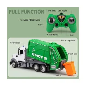Juguetes de camión de basura con control remoto a escala_3