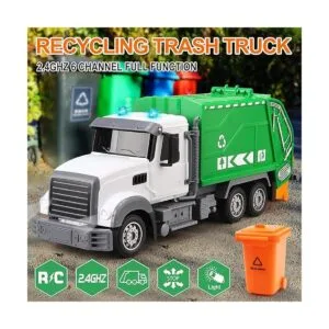 Juguetes de camión de basura con control remoto a escala_6