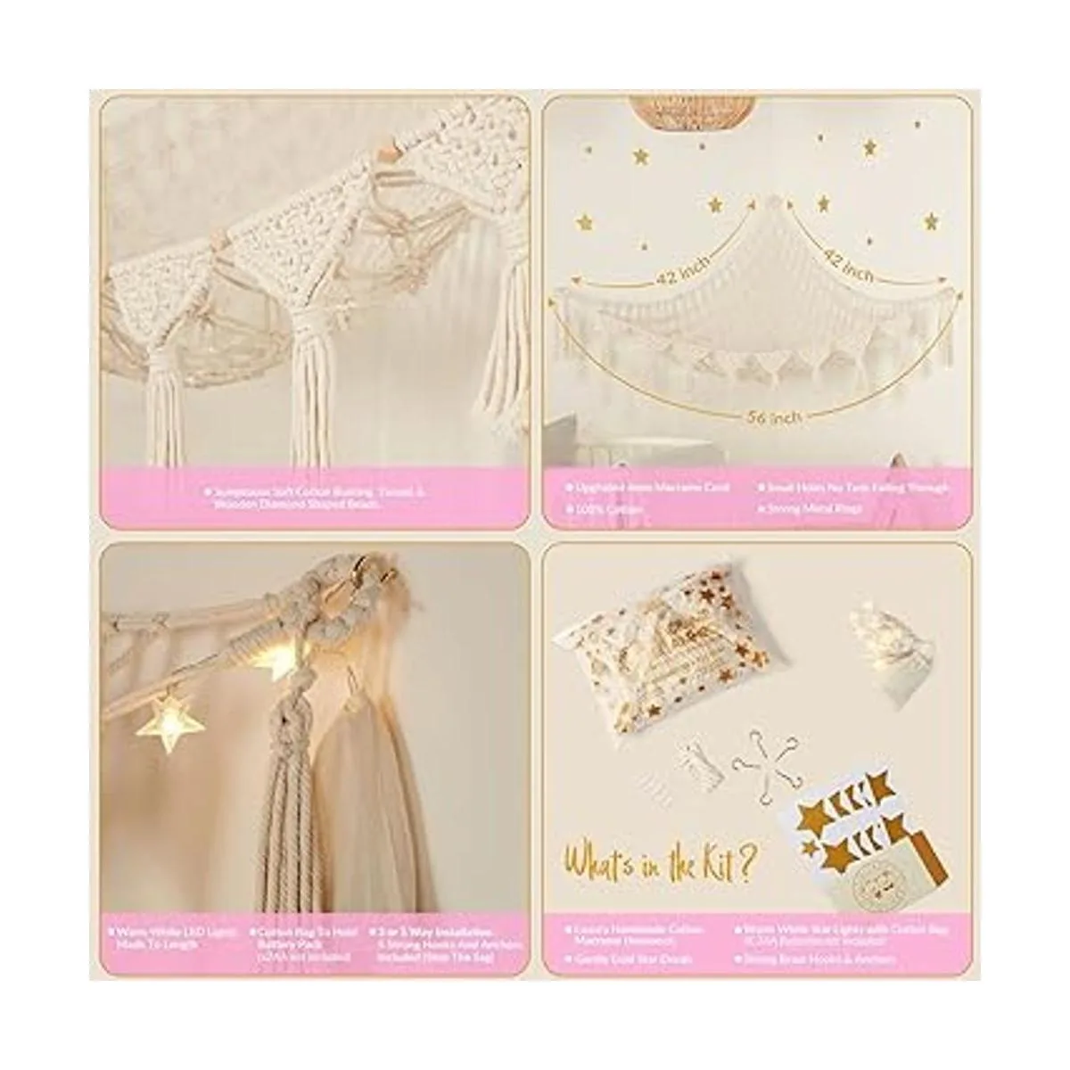 TIDYTEDS macramé DreamLights Red de almacenamiento de_4