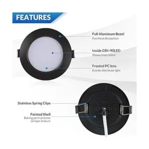 AWOGT RV Boat Recessed Ceiling Light4 Pack1224Volt LED_2