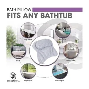 Almohadas de baño para el cuello y la espalda de la_6